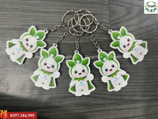 Móc khoá mica in logo làm quà tặng sự kiện