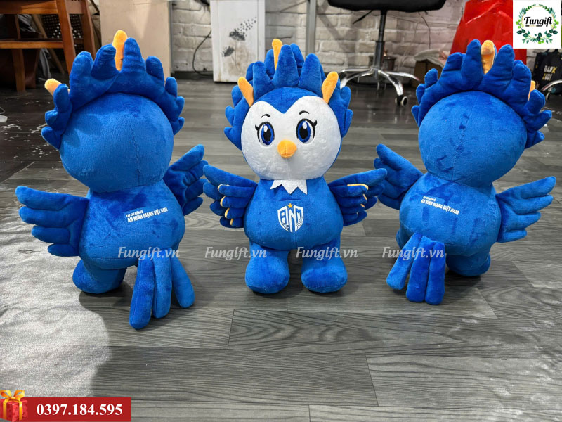 300 linh vật chim nhồi bông sản xuất in logo