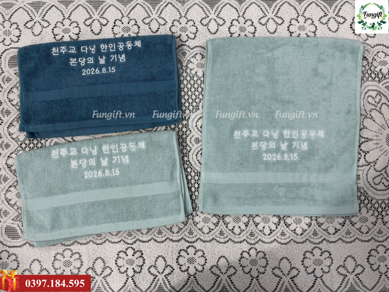 Cung cấp mẫu khăn mặt thêu nội dung 