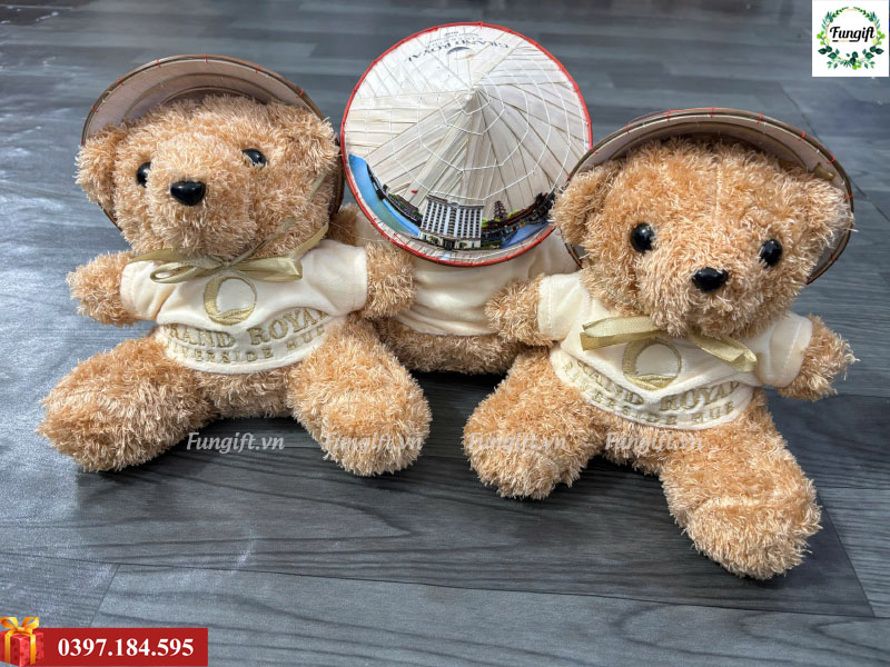 In gấu bông đội nón lá số lượng lớn