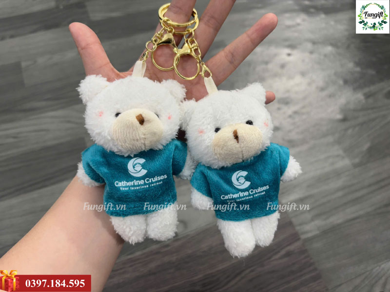 In gấu móc khóa theo yêu cầu