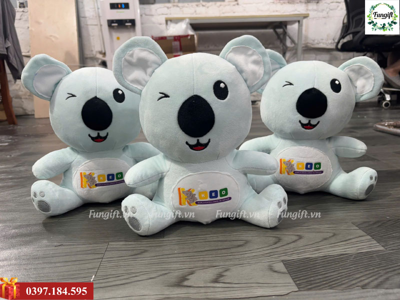 Linh vật gấu koala sản xuất in logo