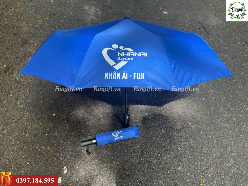 Ô gấp gọn tráng bạc in logo