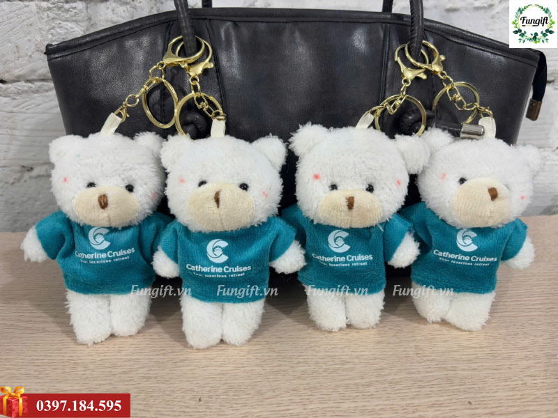 Phụ kiện gấu móc khóa in logo