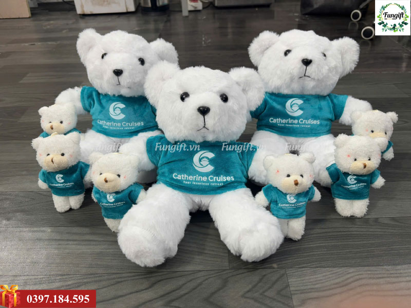 Quà tặng gấu bông in logo công ty