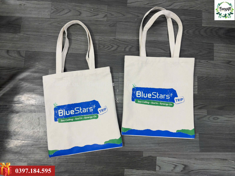 Sản xuất túi vải canvas in logo