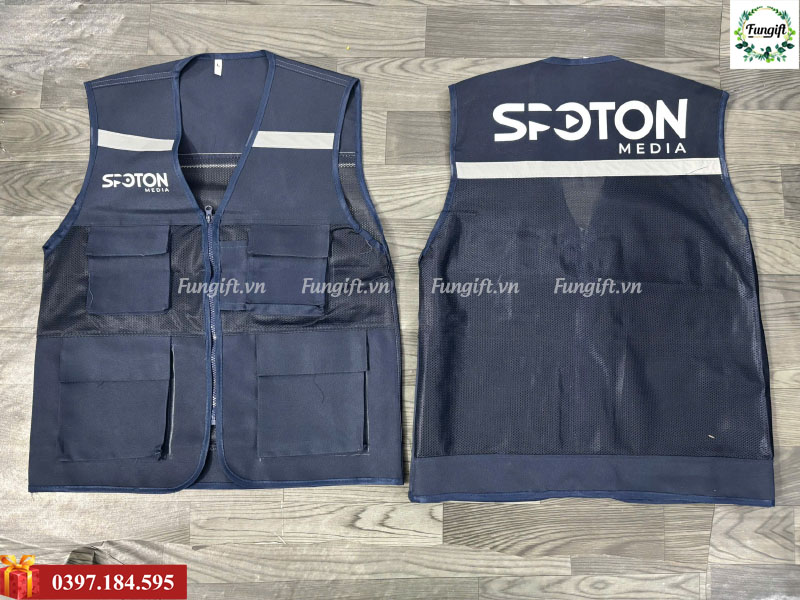 Áo gile phản quang kỹ sư 4 túi