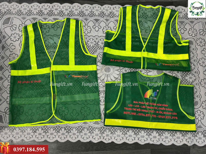 Áo lưới phản quang xanh lá