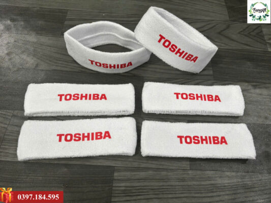 Băng đô đội đầu thể thao cotton in logo
