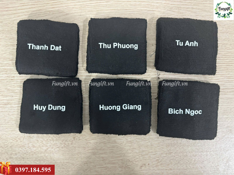 Băng đô thể thao đeo tay in tên