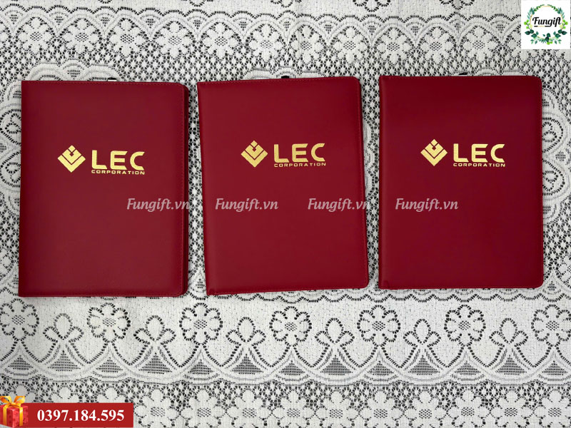 Bìa da trình ký in logo theo yêu cầu giá rẻ Hà Nội