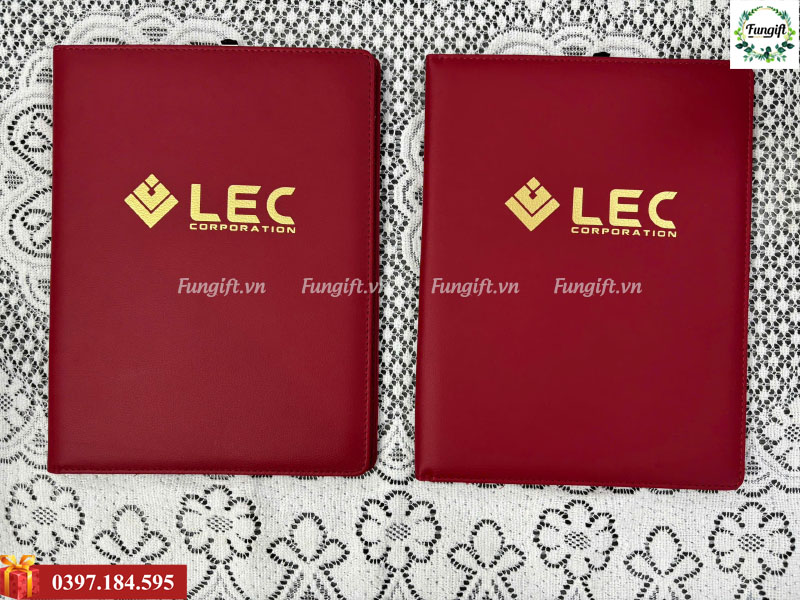 Bìa da trình ký in logo theo yêu cầu
