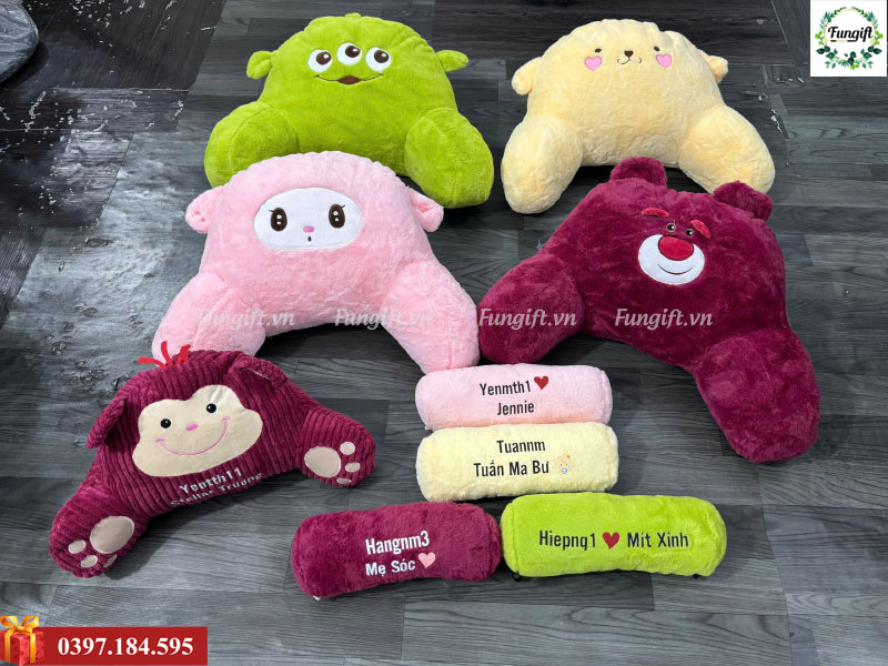 Gối tựa lưng nệm hình thú