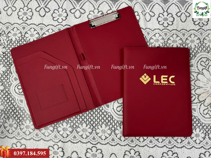 Kẹp trình ký da cao cấp A4 in logo