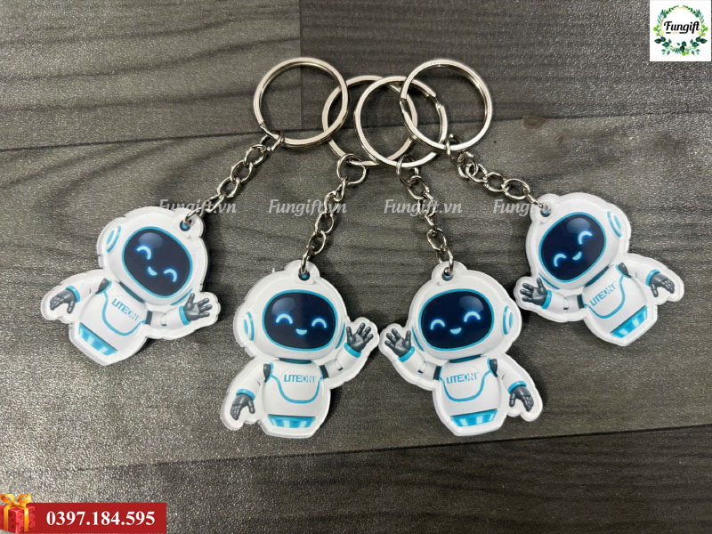Móc khoá mica cắt hình theo yêu cầu