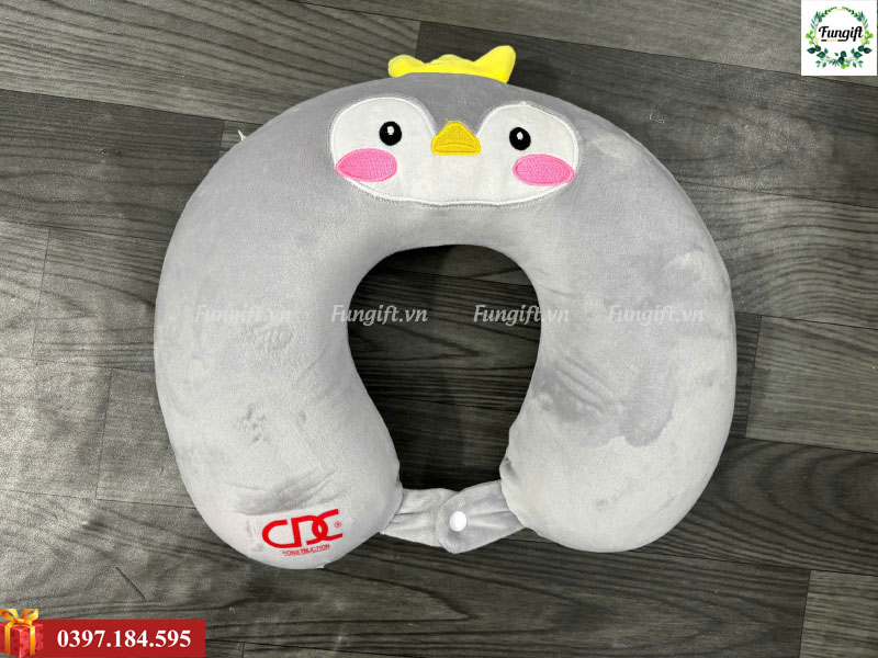 Xưởng sản xuất gối kê cổ chữ U in thêu logo theo yêu cầu