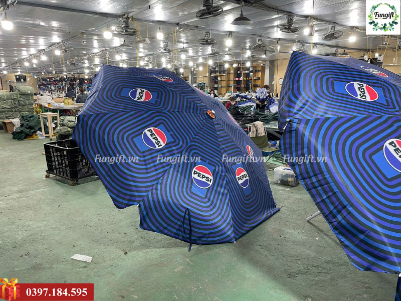 Xưởng sản xuất ô dù ngoài trời in logo