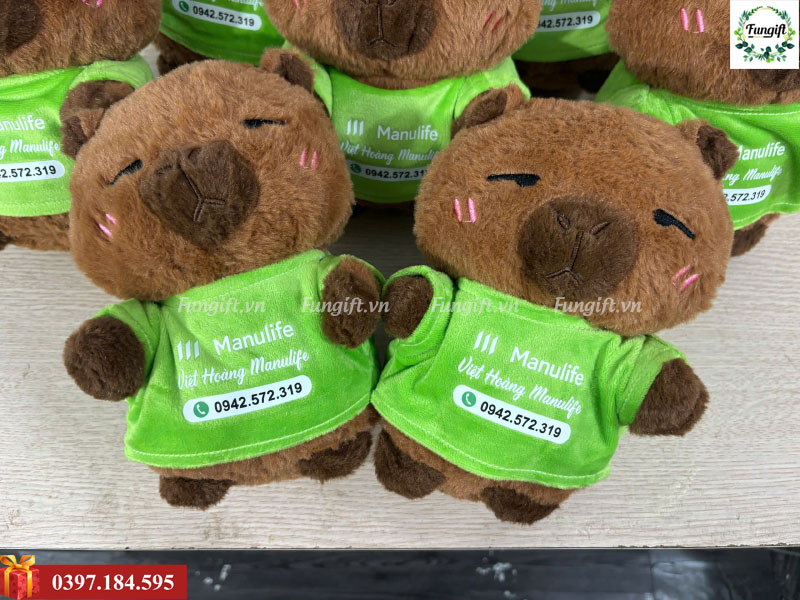 Dịch vụ in logo lên gấu bông capybara