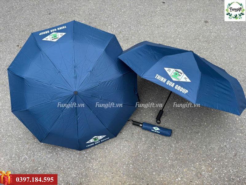 Gia công in logo lên ô dù gấp gọn