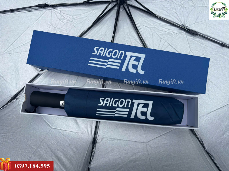 Sản xuất ô gấp gọn tráng bạc in logo