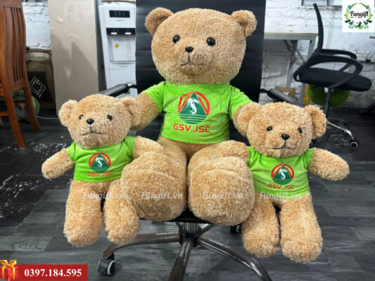 Gấu bông in logo theo yêu cầu