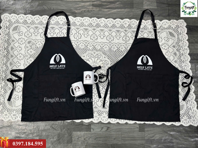 Tạp dề quán cafe in logo