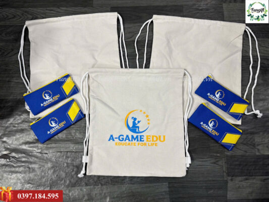 Túi canvas dây rút in logo theo yêu cầu