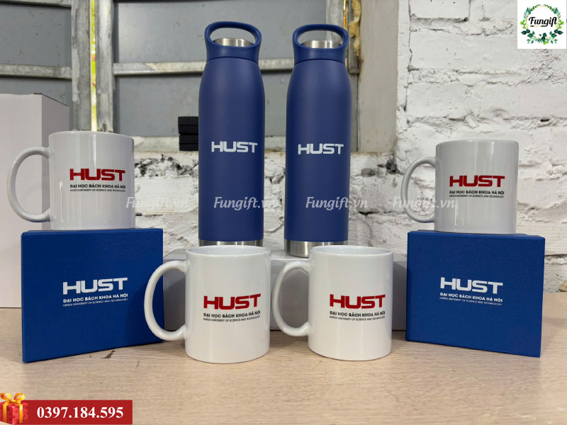 Bình giữ nhiệt có quai xách in logo