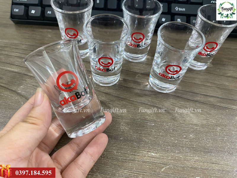 Bộ ly uống rượu nhỏ in logo