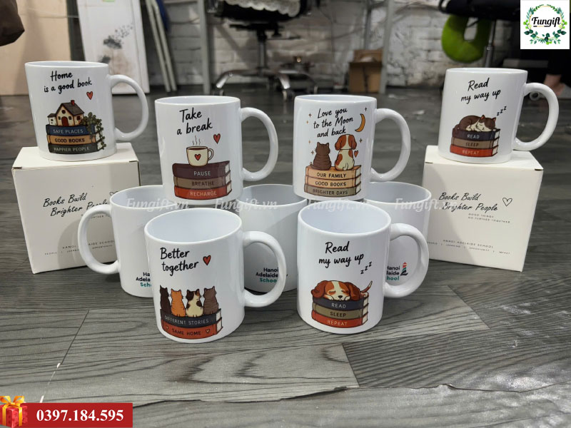 Cốc sứ in logo doanh nghiệp giá tốt tại Hà Nội