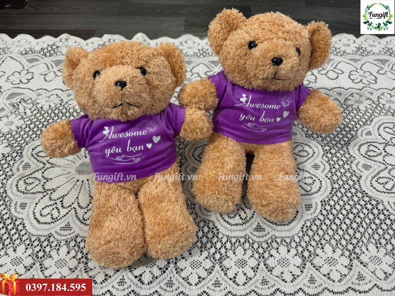 Gấu bông in logo theo yêu cầu