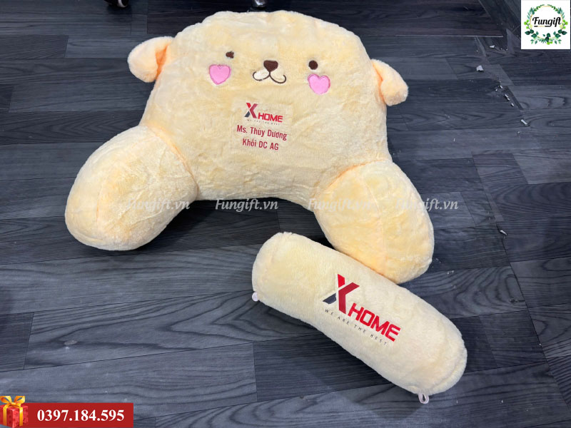 Gối tựa lưng ghế xe ô tô in logo làm quà tặng
