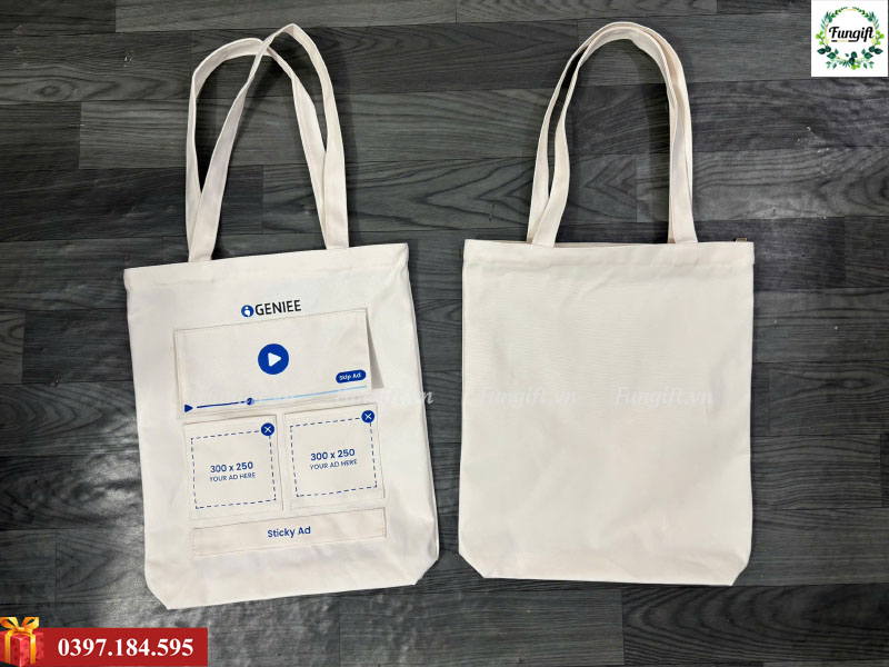 Túi vải canvas in logo công ty
