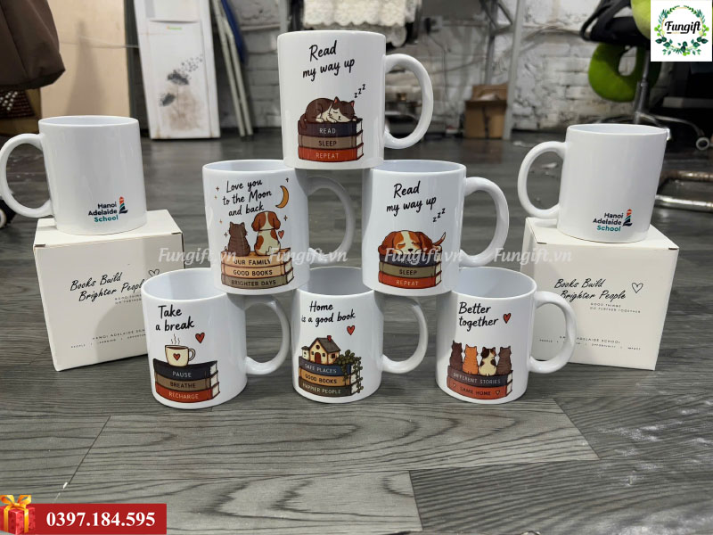 Xưởng cốc sứ in logo giá sỉ