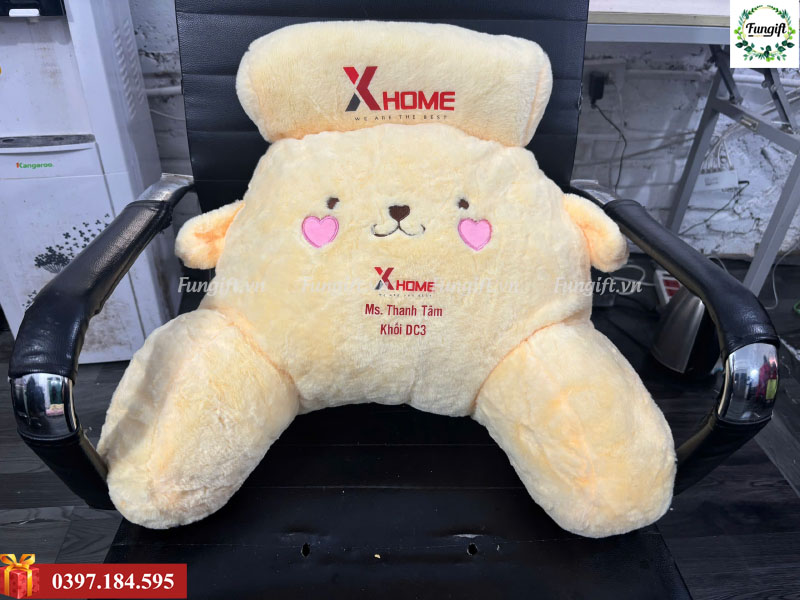 Xưởng sản xuất gối tựa lưng gắn ghế hình thú theo yêu cầu